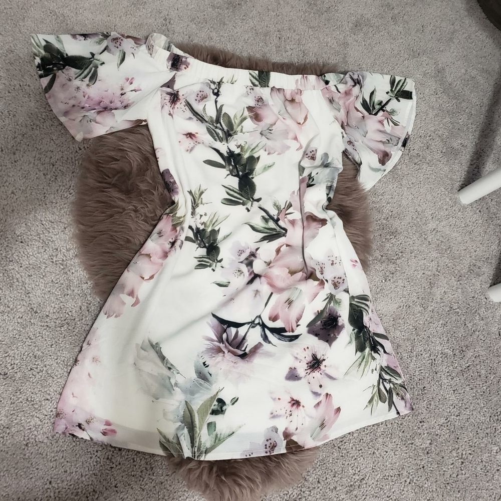 Lulu's Floral Off-Shoulder Dress